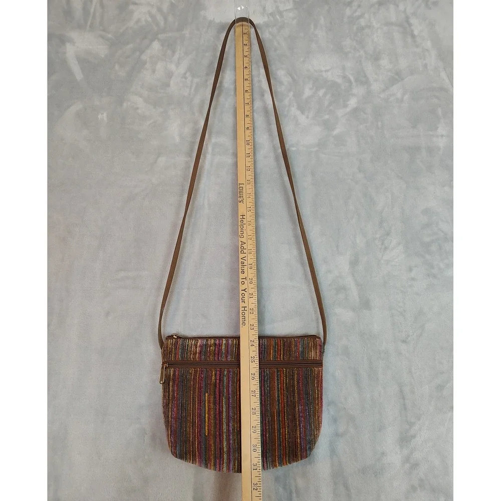 Danny K Beverly Hills Crossbody Bag‎ Multicolor Stripe Tapestry Adjustable USA - Picture 6 of 16